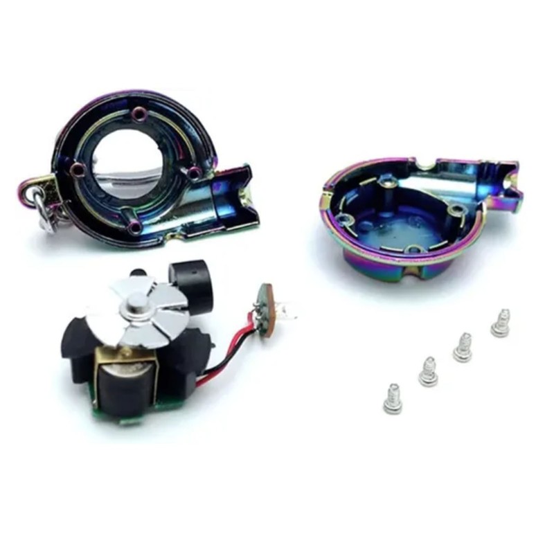 Metal Turbocharging Keychains LED Light Sound Colorful Zinc Alloy Turbine