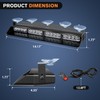 Nilight 32LED Red Blue Emergency Dash Strobe Lights with Controller