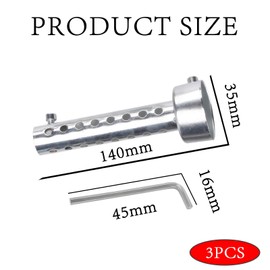 Wjelet 2Pcs 35mm Universal Motorcycle Exhaust Baffle Muffler Insert, Removable DB Killer Silencer, Motorbike Exhaust Pipe Silencer Can with Hex Key with Hex Key for Easy Installation(Silver)