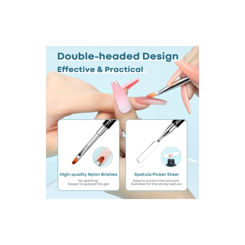 Modelones Polygel Slip Solution Kit 120 ml with Dual-Ended Nail