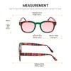 Medspex Pink FL41 Reading Glasses +3.50 Green Purple Stripe Fluorescent