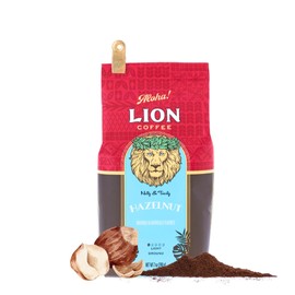 Lion Coffee, Hazelnut, 6.8 oz (198 g), Flavored Coffee, Powder, Medium Grind, Cold Brew OK [New Packaging (Taste and Flavor Intact)]