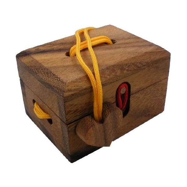 Love Me - Wooden String Puzzle Box