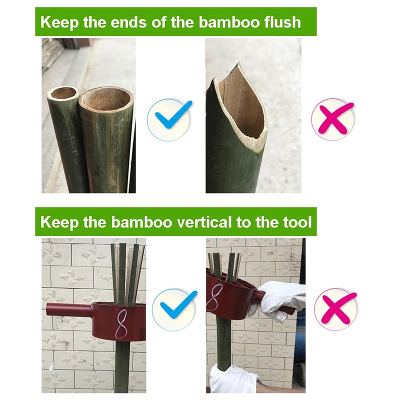 DSBGKJI Bamboo Splitter 8 Cut, Steel Bamboo Splitting Tool Suitable