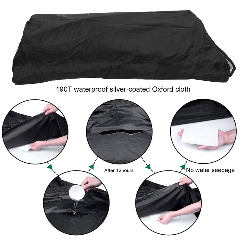 Black UShape Sofa Cover DustProof Waterproof Outdoor Furniture Protective Cover
