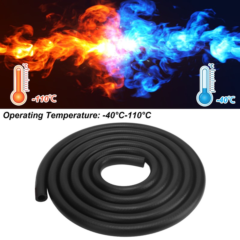 1/2 Inch 12mm ID Flexible NBR Fuel Line Hose 10FT