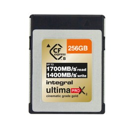 Integral 256GB CFexpress Memory Card Type B 2.0 12K and 8K RAW and 8K 120 Designed for Advanced Cinematic and DSLR Cameras That Require a High Sustained Write Speed of a Minimum 1400MB