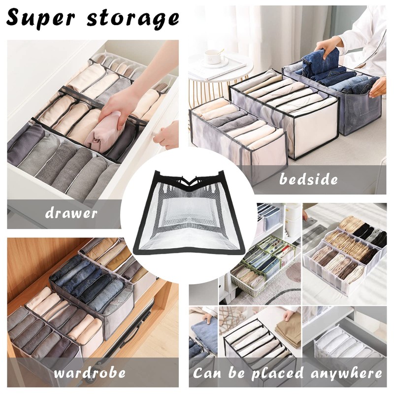 ULENDIS 9 Pack Wardrobe Clothes Organizer for Drawers, Foldable Clothes
