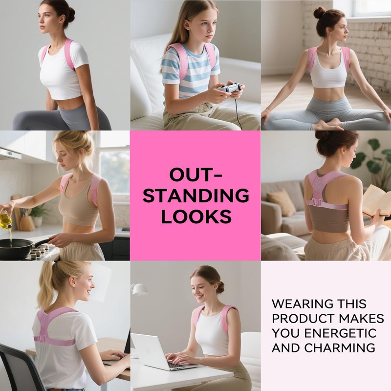 Posture Corrector For Women, Invisible & Breathable Upper Back Brace