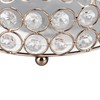 Crystal Cosmetic Makeup Tray 8in Round Display Tray Mirrored Metal