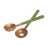 Dexam 16050473 Sintra Mango Wood Spotted Salad Servers-Green