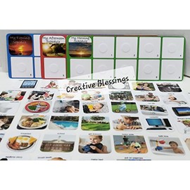 Daily Real Picture Schedule W/ 3 Charts and 45 Colorful Photo Pictures -New Larger Size! for Children/Adults W/Autism, Speech Delays