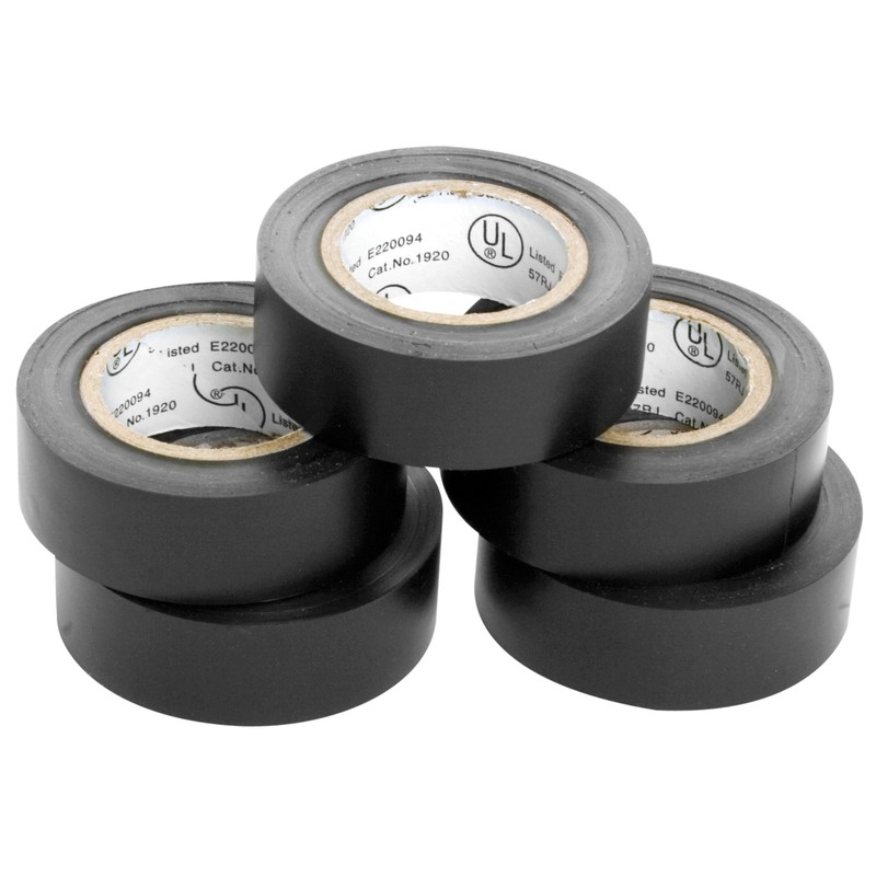 Performance Tool W548 5pk Black Electrical Tape