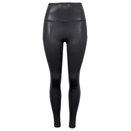 Platinum Sun Swim Leggings for Women Quick Dry & UPF 50+ Sun Protection Tights (Blk-Shiny, XL)