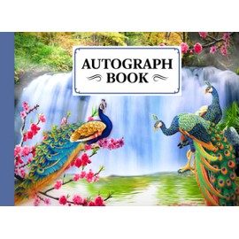 Autograph Book: Flower Cover | Autograph Book for Adults & Kids, 150 Blank Pages, Starlight Design, Keepsake, Size 8.25" x 6" By Kristina Schulz
