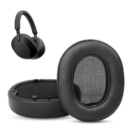HTINDUSTRY Earpads Replacement Cushion Compatible with Sony WH-1000XM5 Wireless Headphone Ear pads with Softer Protein Leather/Memory Foam