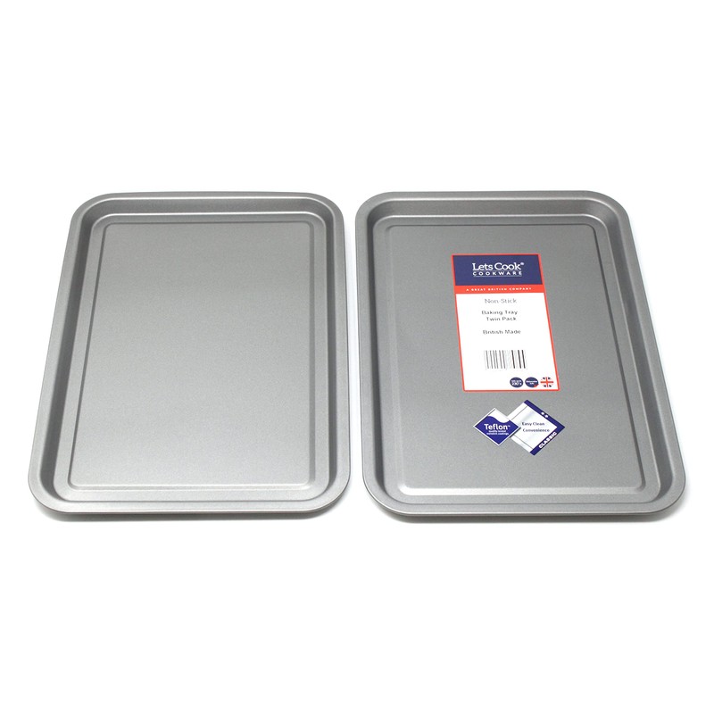 Baking Tray Twin Pack, British Made with Teflon Non Stick