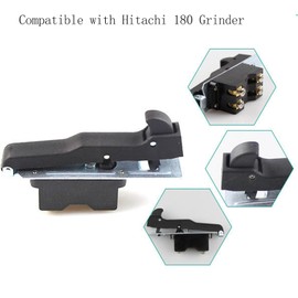 180 Angle Grinder Trigger Switch for G18SE3 G18SE4 HITACHI, Lock on Trigger Switch Replacement Spare Parts