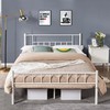 Yaheetech Queen Size Metal Bed Platform Simple Industrial Style Bedroom