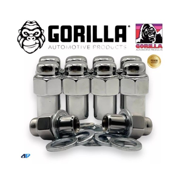Gorilla Automotive (10) Gorilla Chrome Mag Lug Nuts 1/2-20 Standard