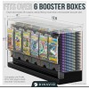 6-Slot Booster Pack Dispenser Acrylic with Black Base - Stackable