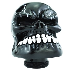 Temzzer Shift Knob Skull Weighted Gear Shifter Resin Transmission Stick knob for Most Manual Automotive Vehicles (Black)