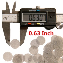 200 PCS 5/8 Pipe Screens, Stainless Steel Pipe Screen Filters 0.63 inch Metal Screens with Black Storage Box