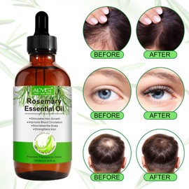 120 ml Rosemary Oil for Hair Growth and Skin Care, 100% Pure Organic Essential Oil, Rosemary Oil for Eyebrows and Eyelashes, Nourishes the Scalp, Stimulates Hair Growth