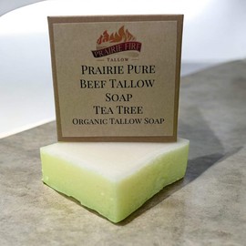 Pure Beef Tallow Soap Bar, (Single Bar) Grass Fed and Finished - Face, Body and Hair - Cleans, Moisturizes, Soothes, and Hydrates. Natural and Organic