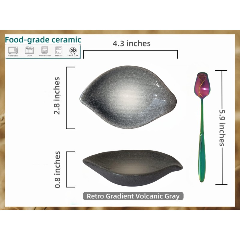 Coffee Spoon and Rest for Coffee Bar Accessories, Leaf Small