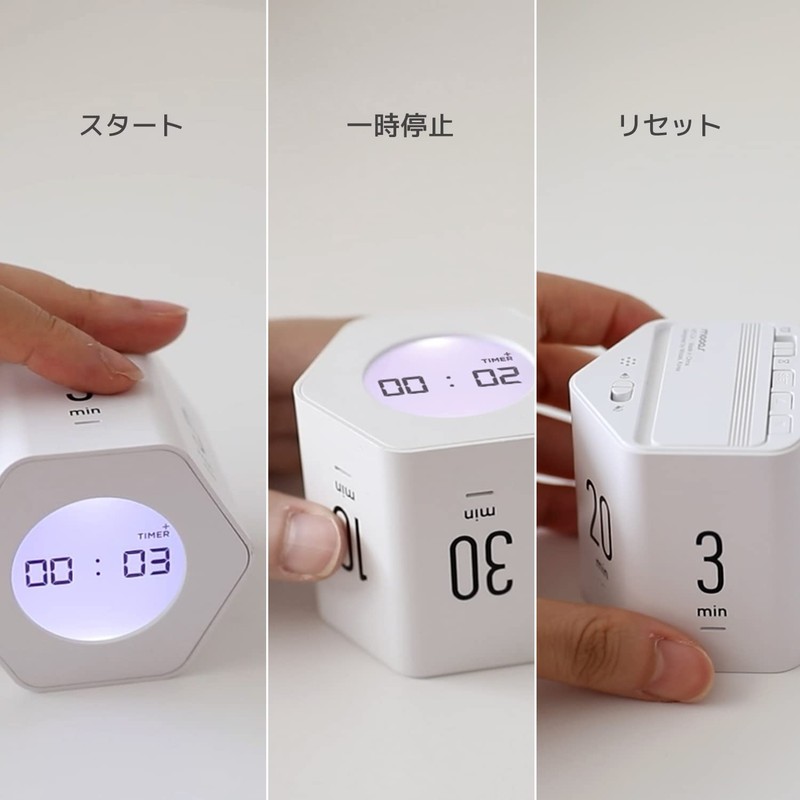 Mooas Multi Hexagon Clock Timer Ver2, Timer for Study, 12/24