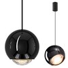 ziidoo Modern Black Pendant Light Globe Chandelier,90 Degree Rotation Arbitrarily
