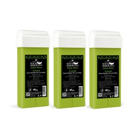 Aloe Vera Creme Wax Cartridge for Hair Removal - 100g Roll-On Depilatory Wax by Eternal Beauty | For All Skin & Hair Types | Vegan, Easy to Use, Professional Waxing Refill for Wax Heater Pack of 3