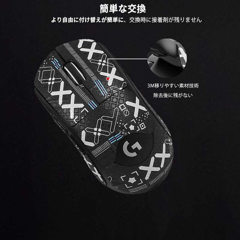 Logicool G PRO X SUPERLIGHT 2 Mouse Grip Tape [NOUKAJU]