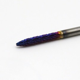 Fasaki- 3/32" Carbide Nail Drill Bits - Sharp Tungsten Carbide Ornaments Fast Remover Under Nail Cleaner Bits Manicure Clean Nail Art Salon Tool- Purple
