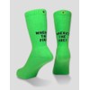 Amerib Back Logo Crew Socks, 30 Neon Green