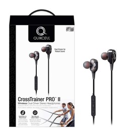 QuikCell CTPRO2-BLK Cross Trainer Pro Sports Stereo Bluetooth Auriculares - Negro