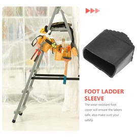 Gatuida Pack of 4 Rubber Ladder Feet 40 x 20 mm - Non-Slip Replacement Feet for Aluminium Ladders and Wooden Ladders - Ideal Protection and Stability for Your Ladder