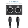 Cable Matters 2-Pack 5 Pin DIN MIDI Cable, 5 Pin