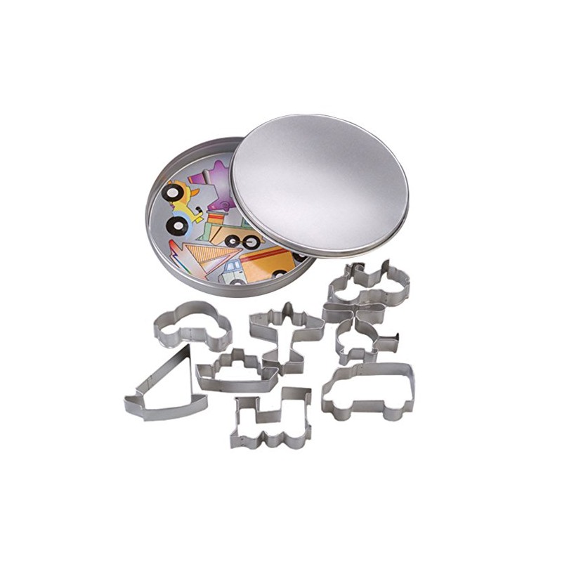 Efco Cookie Transport Cutters, Metal, Silver, 15 cm/6-7 cm, Pack