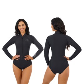 MWTA - Traje de neopreno para mujer, 2.0 mm, cierre frontal de neopreno para protección UV, surf, buceo, esnórquel, kayak, talla 4