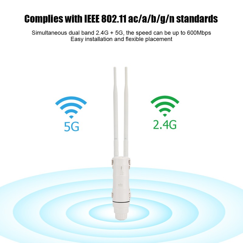 Wireless Wifi Extender High Power Outdoor AP Repeater AC600 Dual