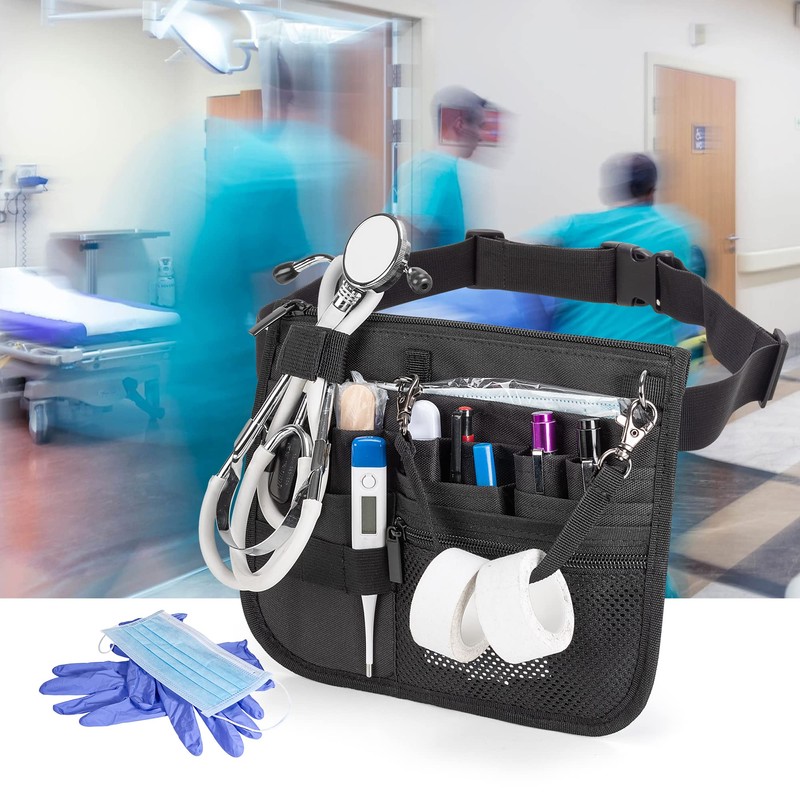 Damero Nurse Belt Pouch Belt Bag for Stethoscopes, Bandage Scissors