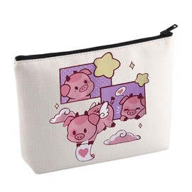 Hazbin Hotel Cartoon Merchandise Cosmetic Bag Fat Nugget Valentine Makeup Bag Fat Nugget Lovers Gift Angel Dust's Pet Gift (Fly Pig)