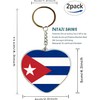 JAVD Llavero cubano con bandera de Cuba, paquete de 2,