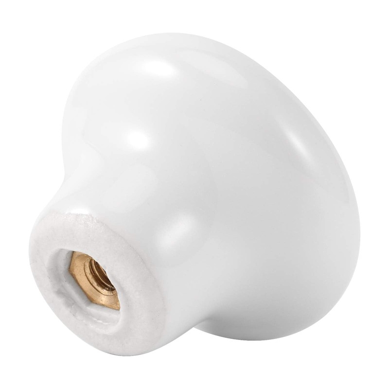 KEILEOHO 35 PCS White Ceramic Cabinet Knobs, Vintage Round Ceramic