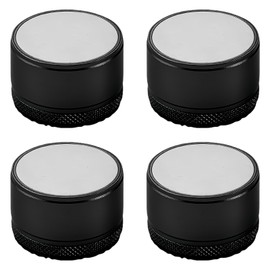 KMERCE Set of 4 Adjustable Metal Furniture Riser Bed Feet for Chair, Table, Sofa, Cupboard, Bathroom Cabinet, Black, Height 2.8cm-4cm, Diameter 40mm