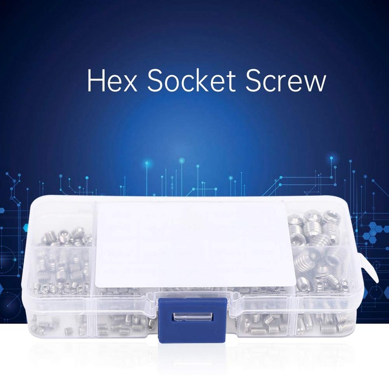 Hex Bolt, Pack of 300 Hexagon Socket Screws Assortment 304
