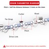 O-CONN 4 Pack 18 Inch Chainsaw Chain 3/8" LP Pitch