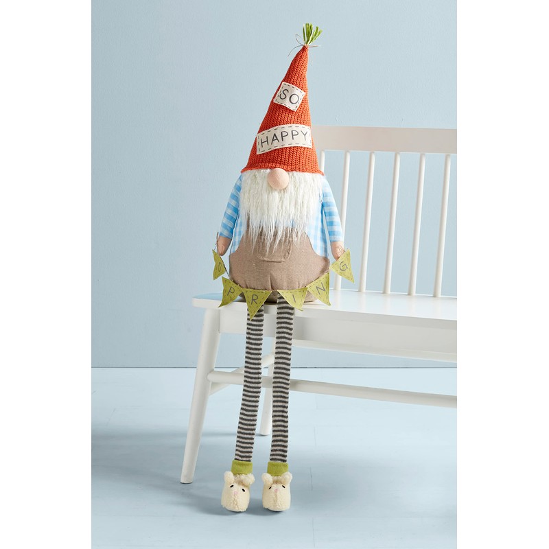 Mud Pie X-Large Easter Dangle Leg Gnome, 46 1/2" X